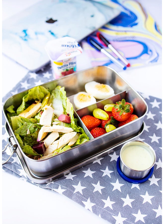 3 Compartment Stainless Steel Lunch Box