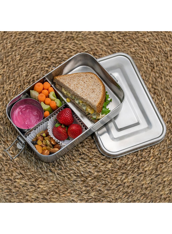 3 Compartment Stainless Steel Lunch Box