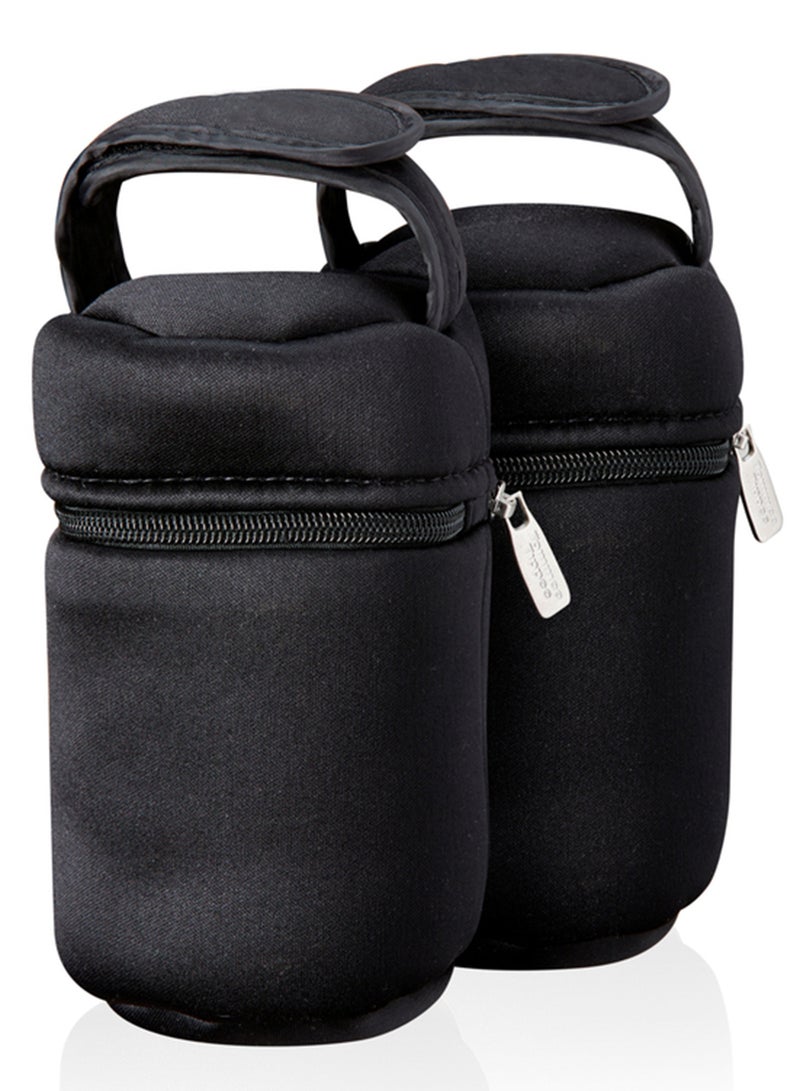 Insulated Bottle Carriers 2-Pack | Portable Thermal Holders for On-the-Go Feeding | Fits Diaper Bag or Stroller