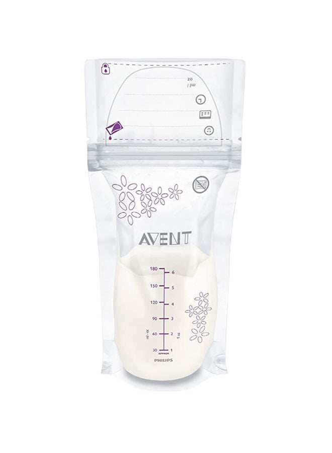 Pack Of 50 Breast Milk Storage Bags - Clear