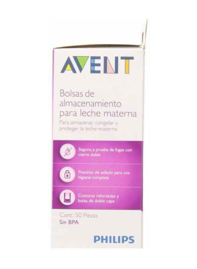 Pack Of 50 Breast Milk Storage Bags - Clear