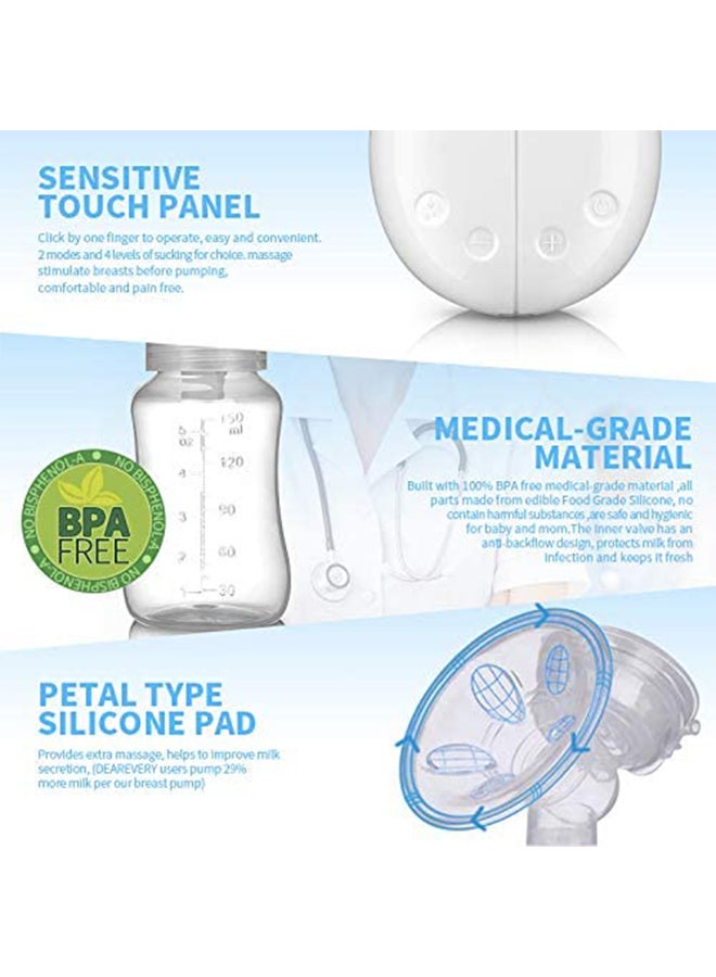 Superior Wearable Hands-Free Electric Painless Automatic Breastfeeding Breast Pump