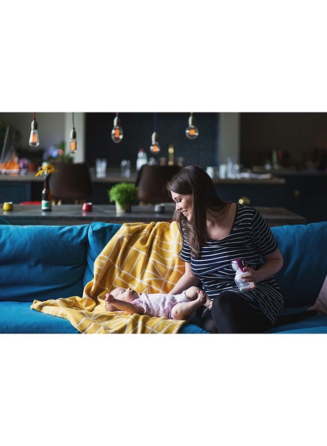 Manual Breast Pump with soft, cushioned silicone cup and narrow neck for hand strain reduction