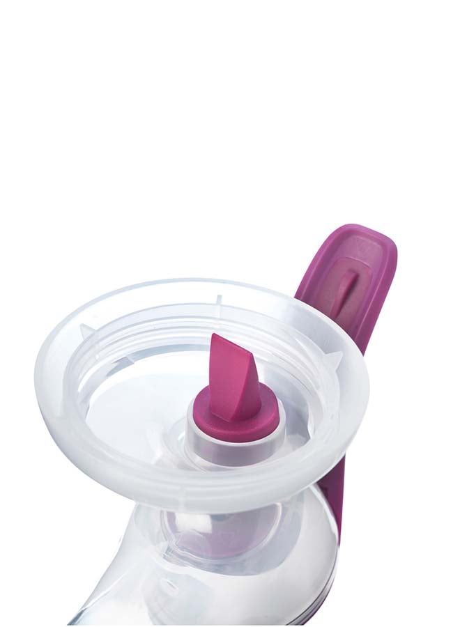 Manual Breast Pump with soft, cushioned silicone cup and narrow neck for hand strain reduction