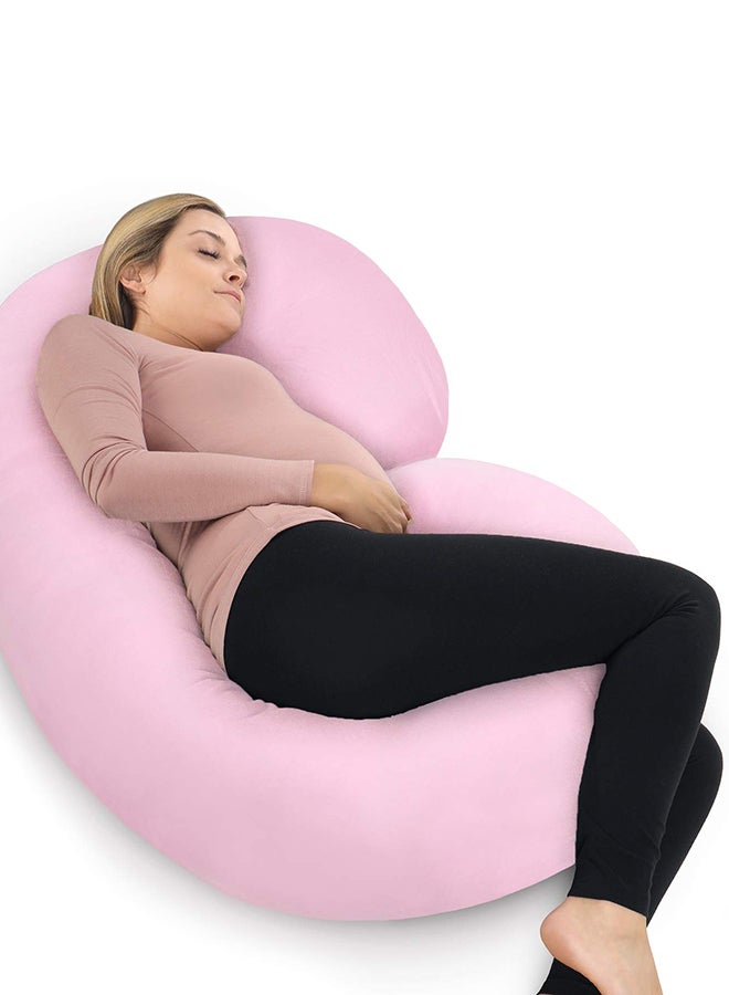 C Shape Pregnancy Pillow - Light Pink