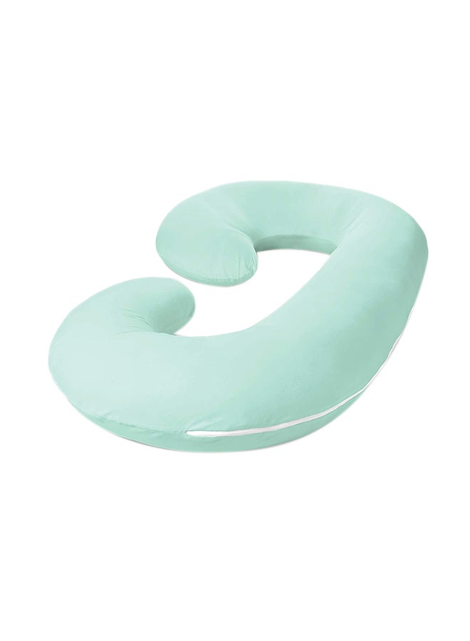 C Shape Pregnancy Poly Pillow Mint