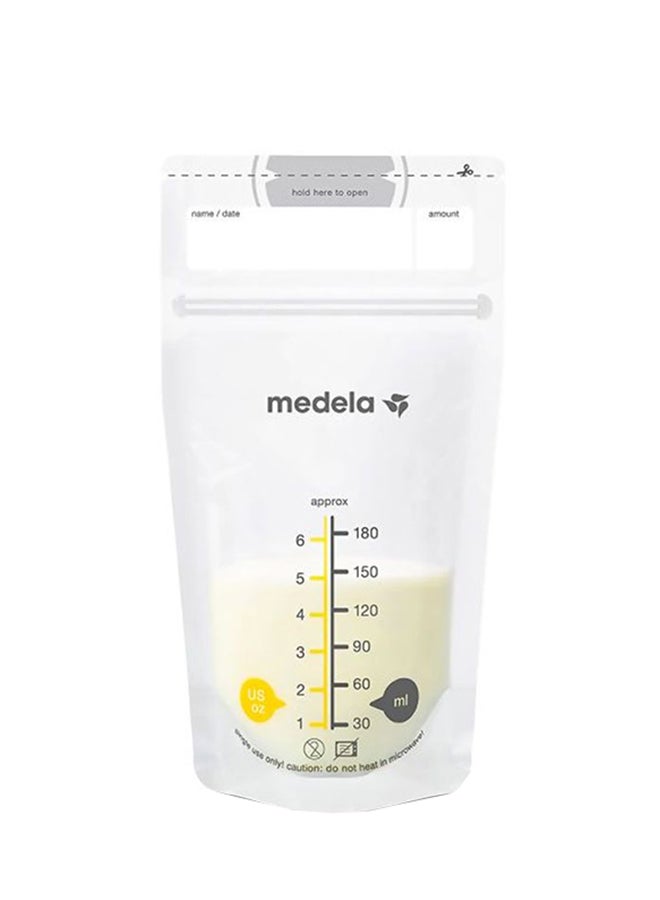Breastmilk Storage Bags, 50 Pieces - Safe Storage , Pre-Sterilized, Leak-Proof Design, Space-Saving Design With Easy-To-Read Measurements