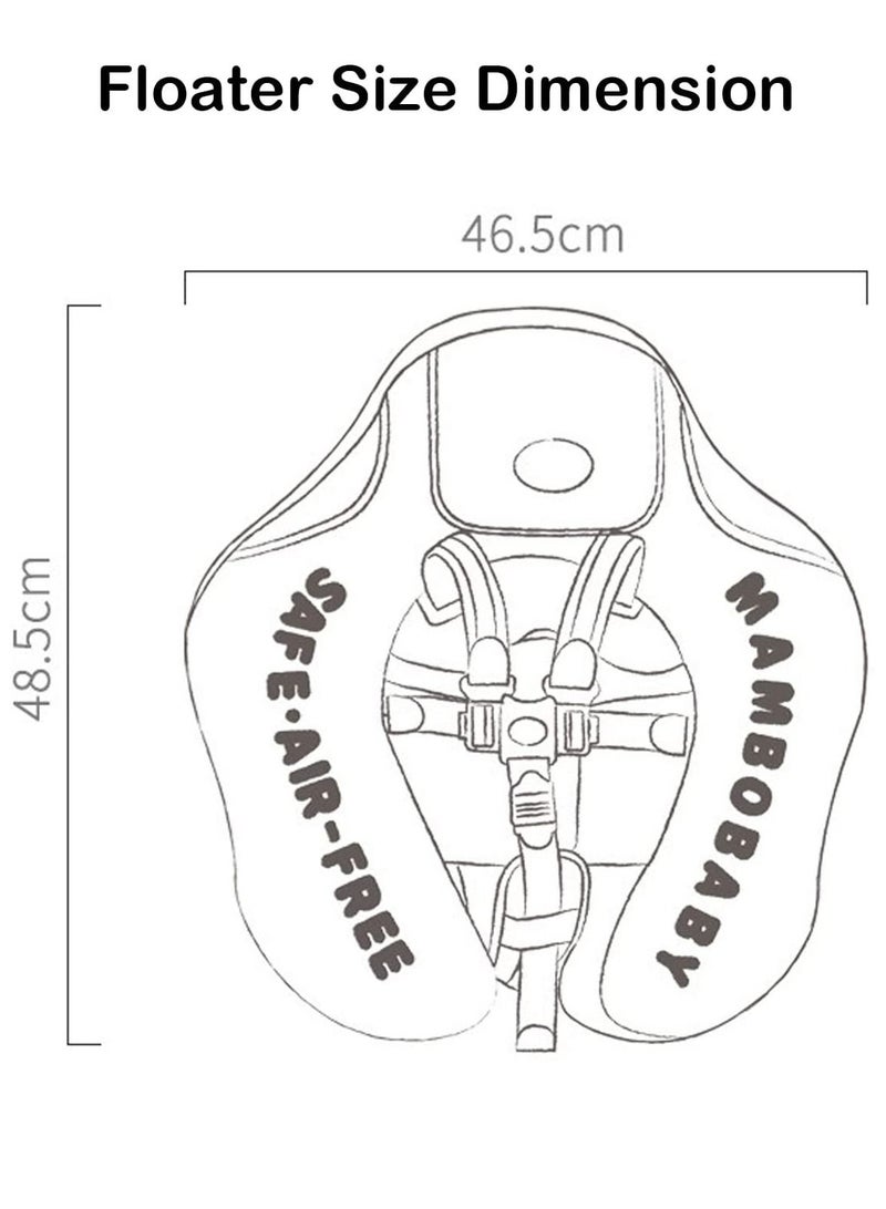 Baby Floater Swim Trainer Solid Infant Pool Float with Canopy Swim Ring, Non-Inflatable