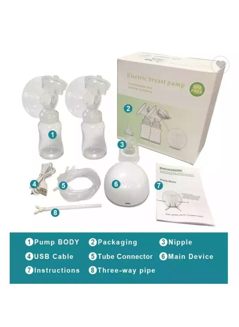 Electric Double Breast Pump Superior Wearable Hands Free Electric Painless Automatic Breastfeeding Breast Pump RH228