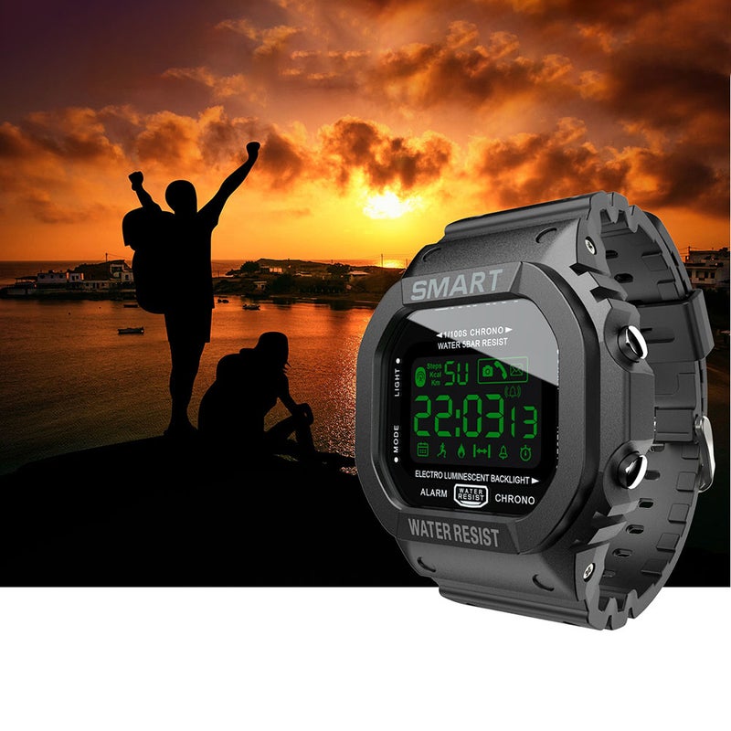 MK22 BT 4.0 Fitness Tracker Smartwatch Black