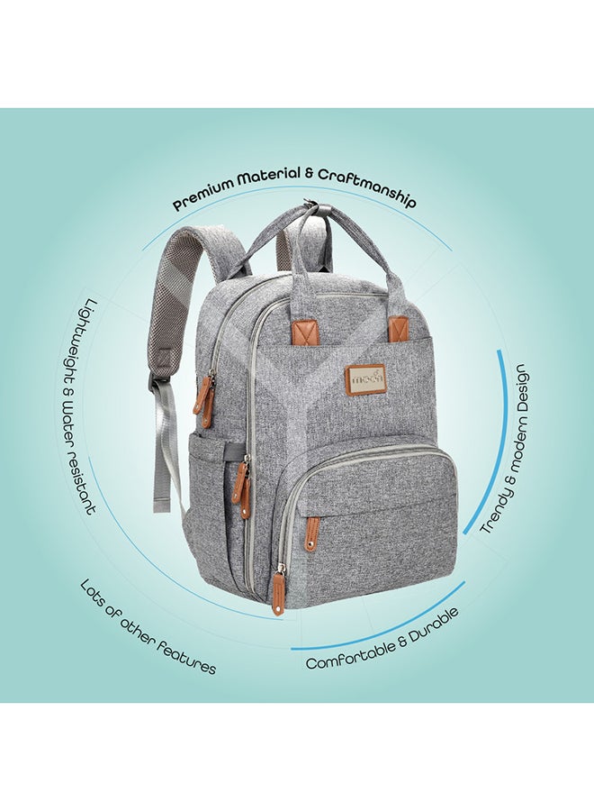 Karyme Diaper Bag Pack- Grey