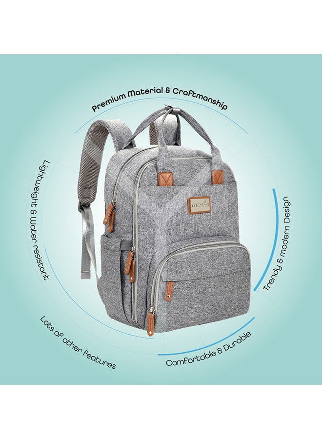 Karyme Diaper Bag Pack- Grey