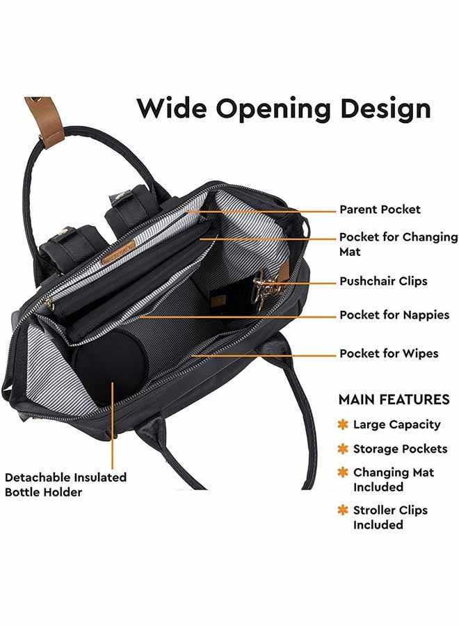 Mani Backpack Changing Bag - Black