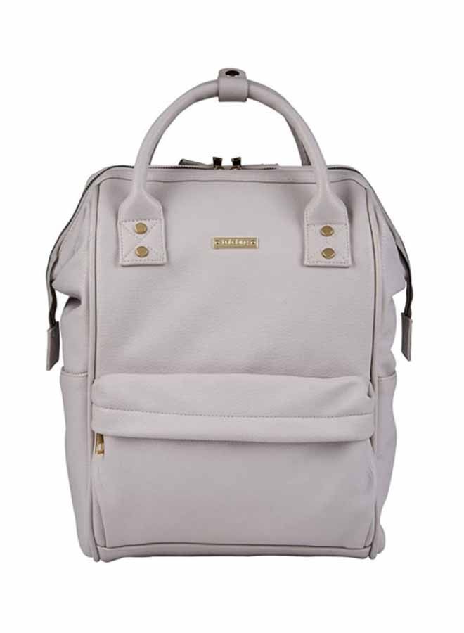 Mani Vegan Leather Backpack Changing Bag - Blush Grey