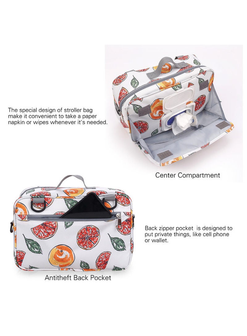 Baby Diaper Changing Clutch Kit - Fruity White Fruity White