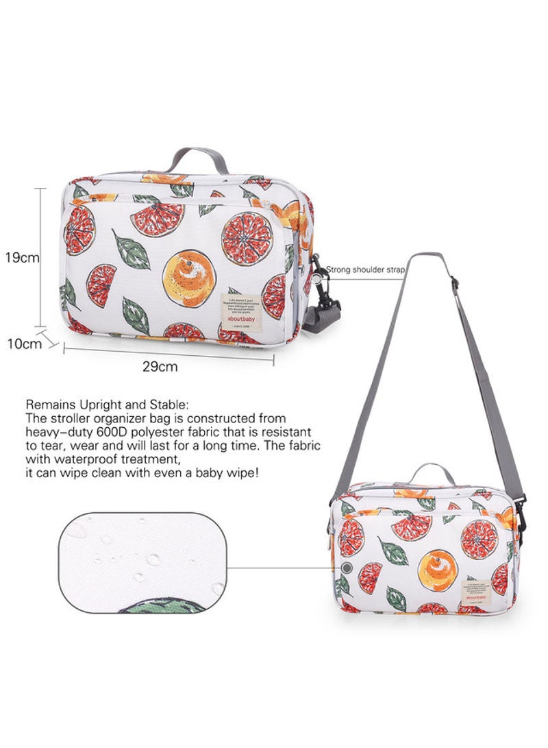 Baby Diaper Changing Clutch Kit - Fruity White Fruity White