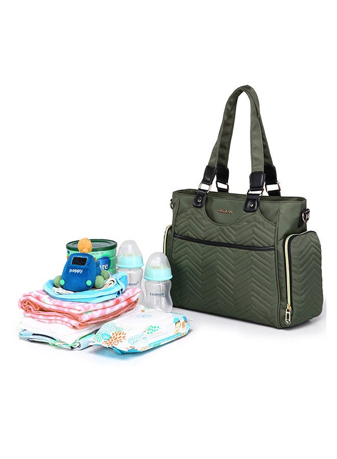 Matilda Diaper Bag With Adjustable Padded Shoulder Strap - Olive Green