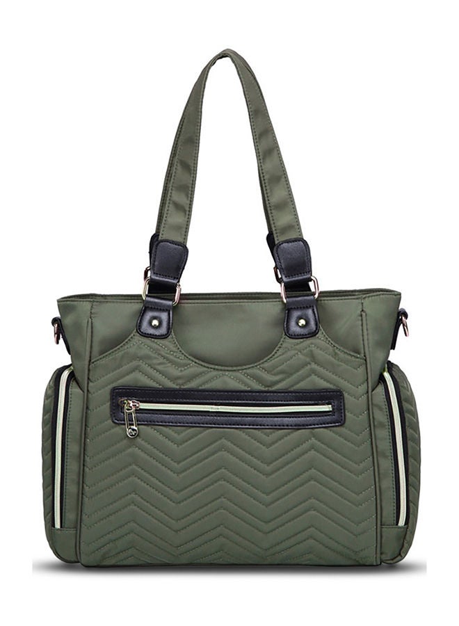 Matilda Diaper Bag With Adjustable Padded Shoulder Strap - Olive Green