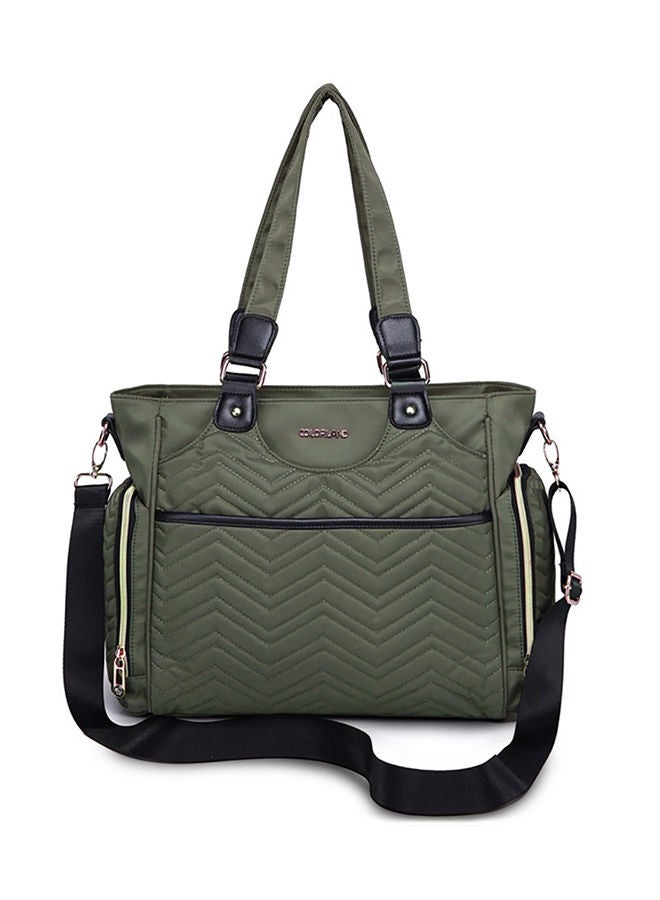 Matilda Diaper Bag With Adjustable Padded Shoulder Strap - Olive Green