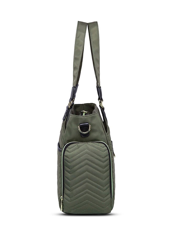 Matilda Diaper Bag With Adjustable Padded Shoulder Strap - Olive Green