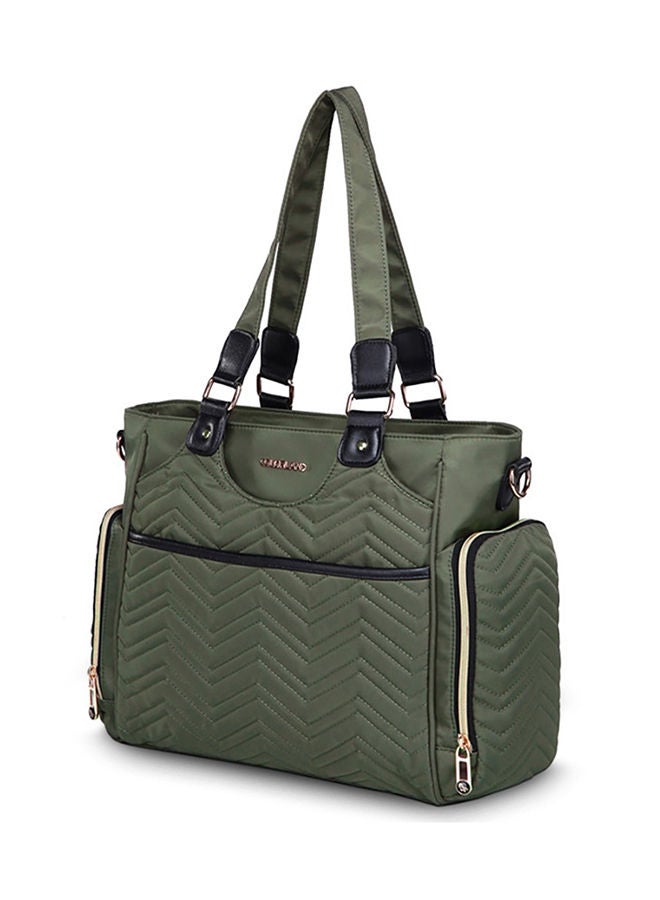 Matilda Diaper Bag With Adjustable Padded Shoulder Strap - Olive Green