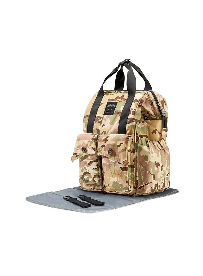 Elite Diaper Bag With Stroller Hooks And Changing Mat - Camouflage