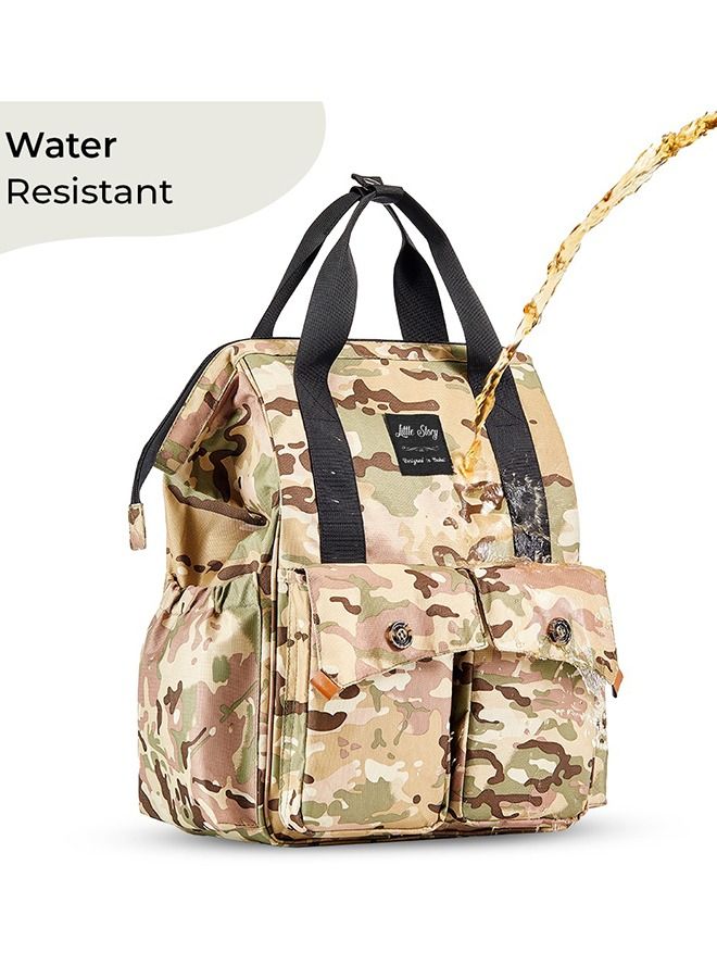 Elite Diaper Bag With Stroller Hooks And Changing Mat - Camouflage