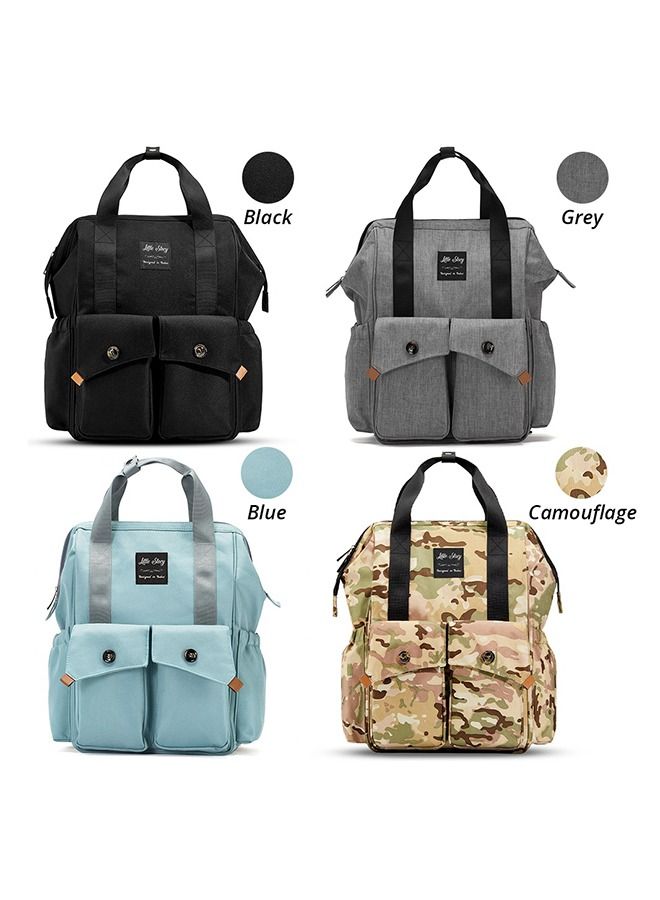 Elite Diaper Bag With Stroller Hooks And Changing Mat - Camouflage