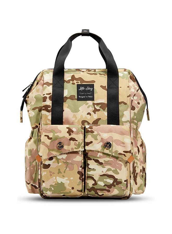 Elite Diaper Bag With Stroller Hooks And Changing Mat - Camouflage