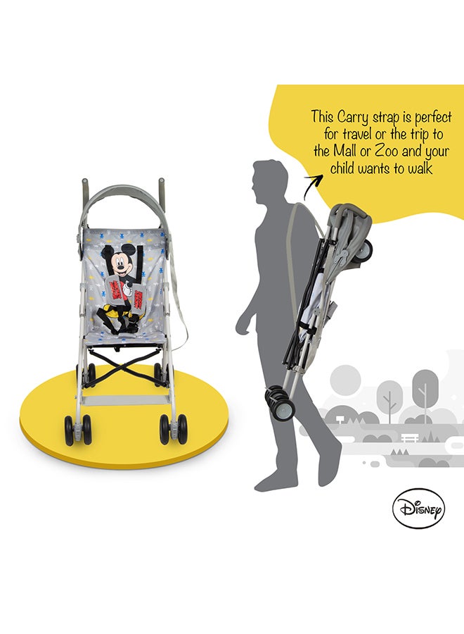 Mickey Mouse Lightweight Buggy Stroller - Grey