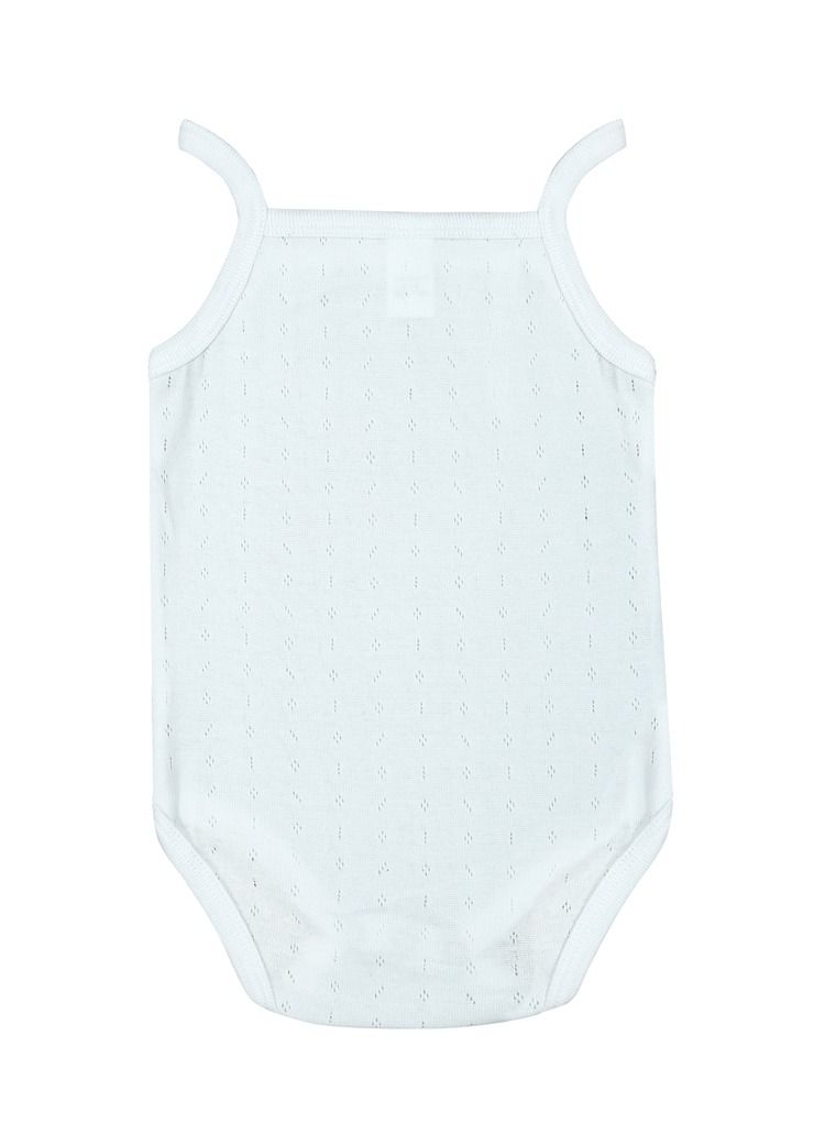 4-Pieces Bodysuit barbtoz Perforated Girls Underwear Cotton 100% White