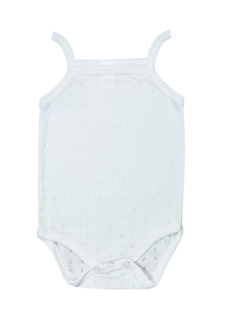 4-Pieces Bodysuit barbtoz Perforated Girls Underwear Cotton 100% White