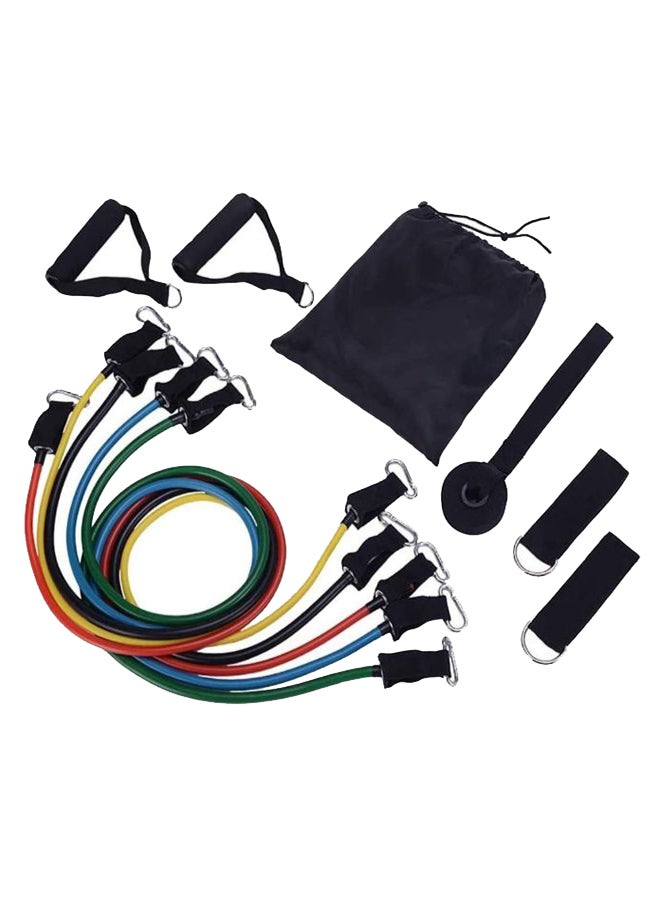11-Piece Resistance Training Workout Band And Strap Set