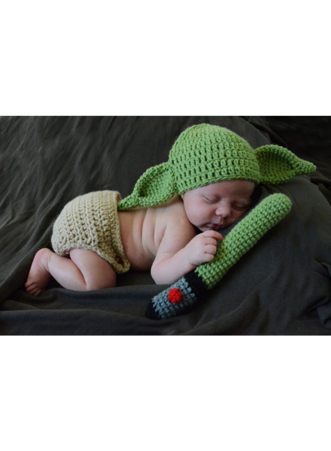 Crochet Knitted Baby Photography Props Oufit Set