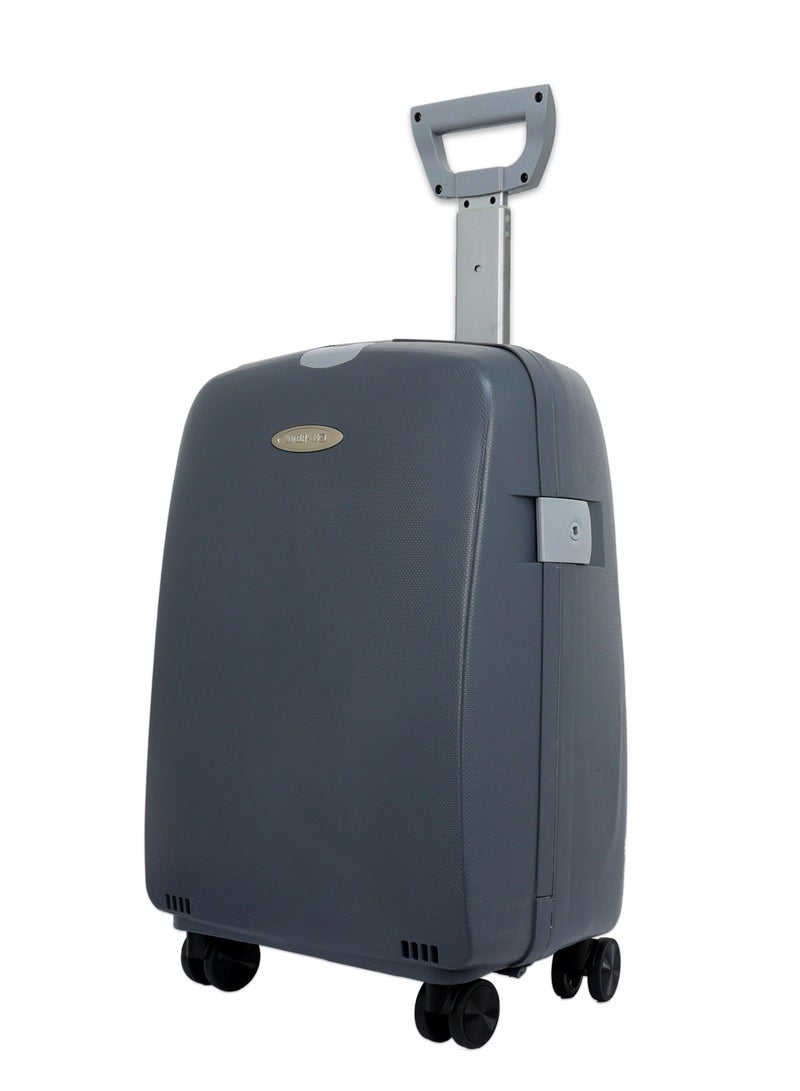 REFLECTION Hard Luggage, Trolley Bag with PP Plastic Body with Soft 3 Level Adjustable Handle, Grey, 53 cm