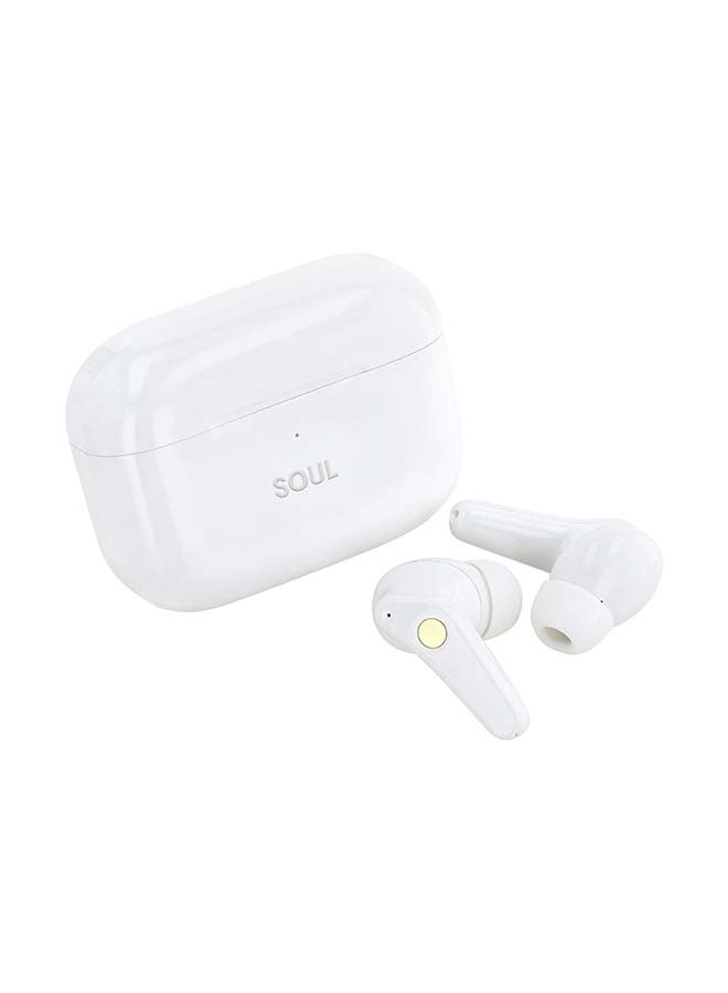 Soul 4PRO with Active Noice Cancellation, Dual Mics, Wireless Earbuds Bluetooth 5.1, IPX5 Splash & Sweat Resistance, Google & Siri support, compatible with Apple iPhone, Samsung White