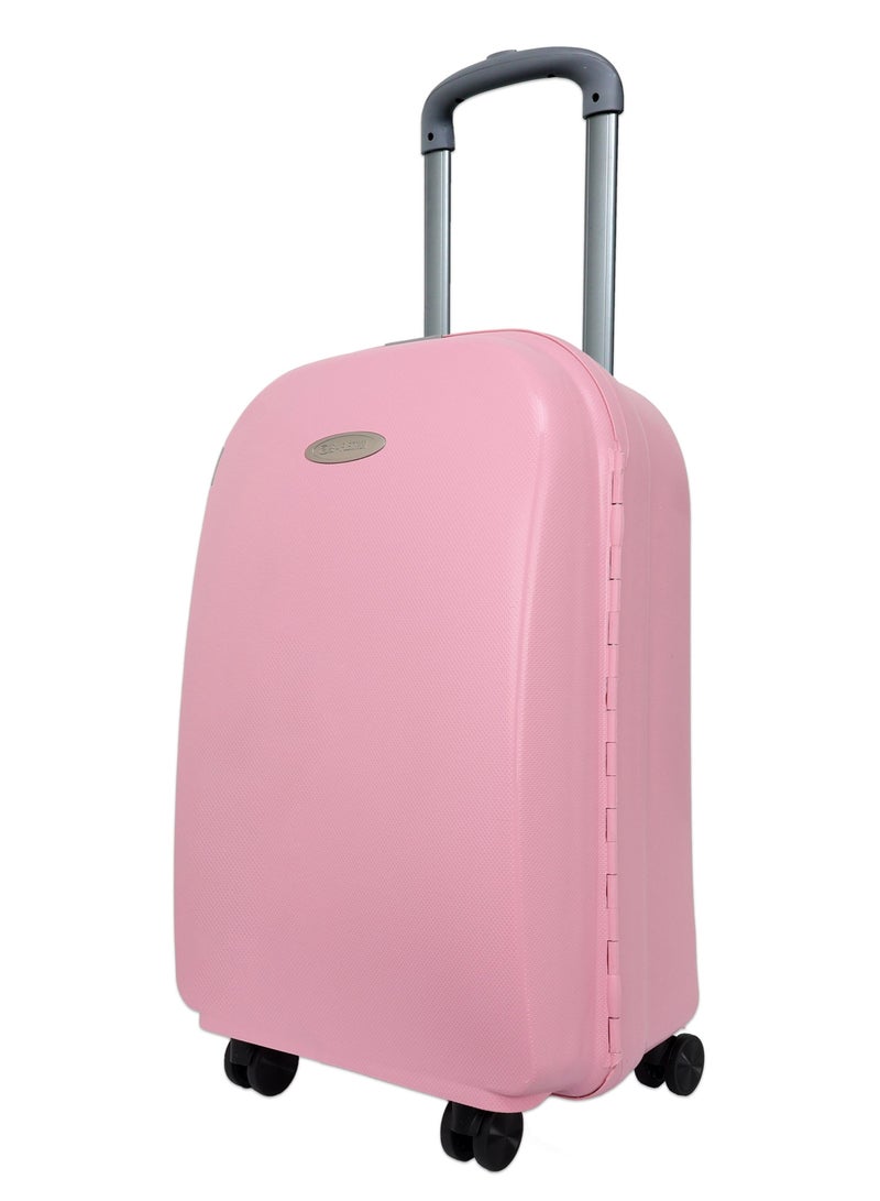 REFLECTION Hard Luggage, Trolley Bag with PP Plastic Body with Soft 3 Level Adjustable Handle, Pink, 79 cm