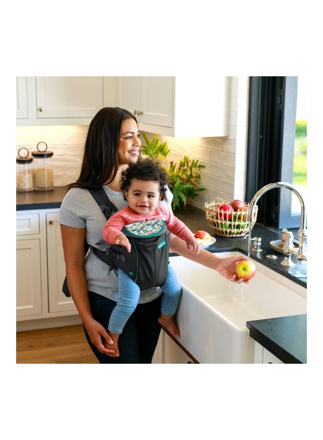 Swift Classic Carrier with Pocket - 2 Ways to Carry Grey Carrier with Wonder Bib And Essentials Storage Front Pocket, Adjustable Back Strap, Inward And Outward Facing, Easy to Clean Material
