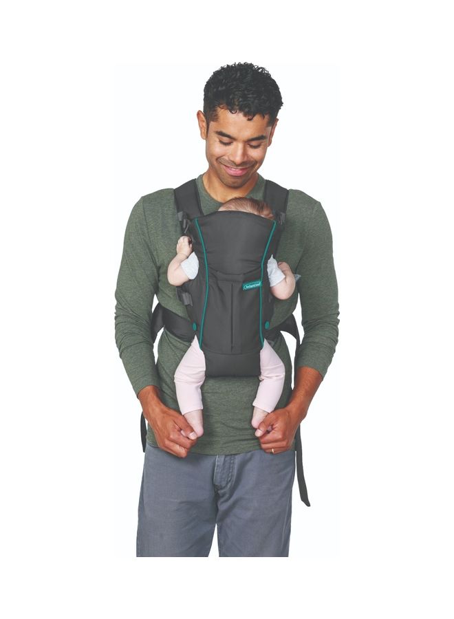 Swift Classic Carrier with Pocket - 2 Ways to Carry Grey Carrier with Wonder Bib And Essentials Storage Front Pocket, Adjustable Back Strap, Inward And Outward Facing, Easy to Clean Material