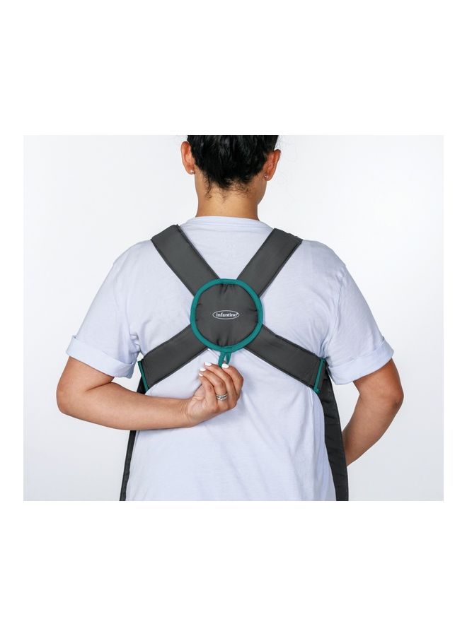 Swift Classic Carrier with Pocket - 2 Ways to Carry Grey Carrier with Wonder Bib And Essentials Storage Front Pocket, Adjustable Back Strap, Inward And Outward Facing, Easy to Clean Material