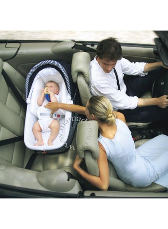 Kit Auto Baby Safety (Only Safety Belt) Adjustable Belt, Strap Buckle, Universalt, 3-Point Harness, Baby/Infant/Toodler From 0 To 10 Kg - White