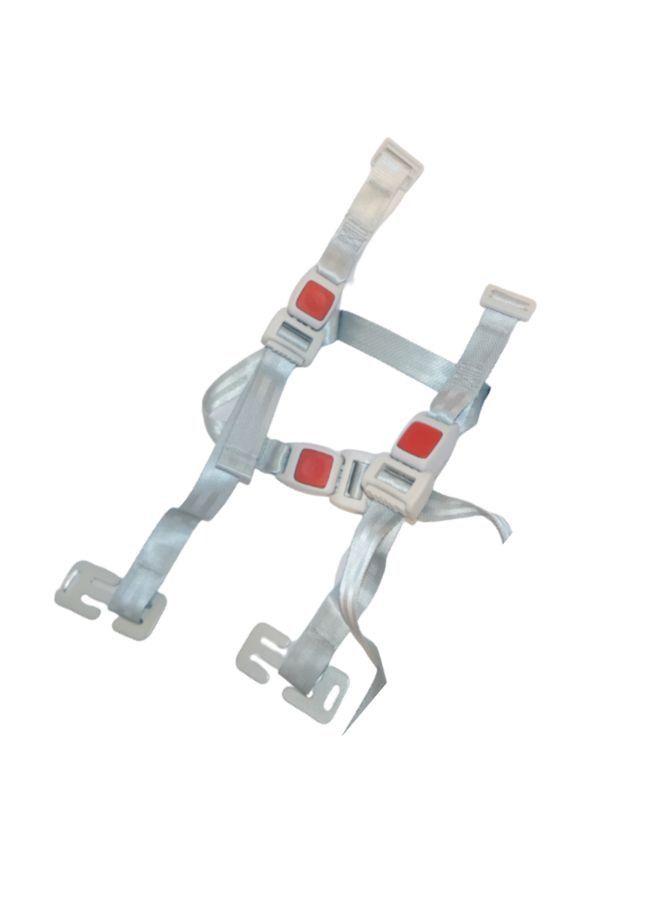 Kit Auto Baby Safety (Only Safety Belt) Adjustable Belt, Strap Buckle, Universalt, 3-Point Harness, Baby/Infant/Toodler From 0 To 10 Kg - White