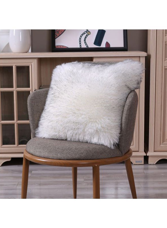 Plush Sofa Cushion wool Grey 45 x 45cm