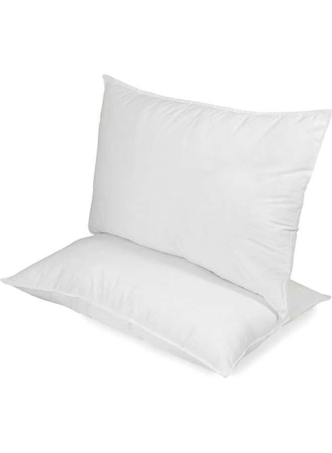 2-Piece Pillow Set cotton White 45x70cm