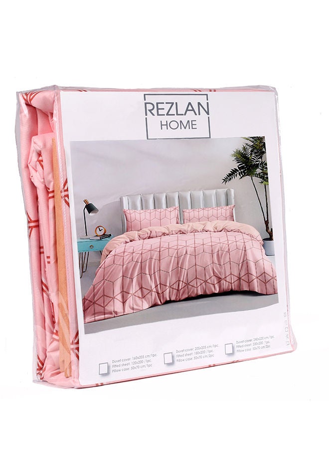 Pink and Red Lines Desing Duvet Cover Set for Queen/Double/Full beds