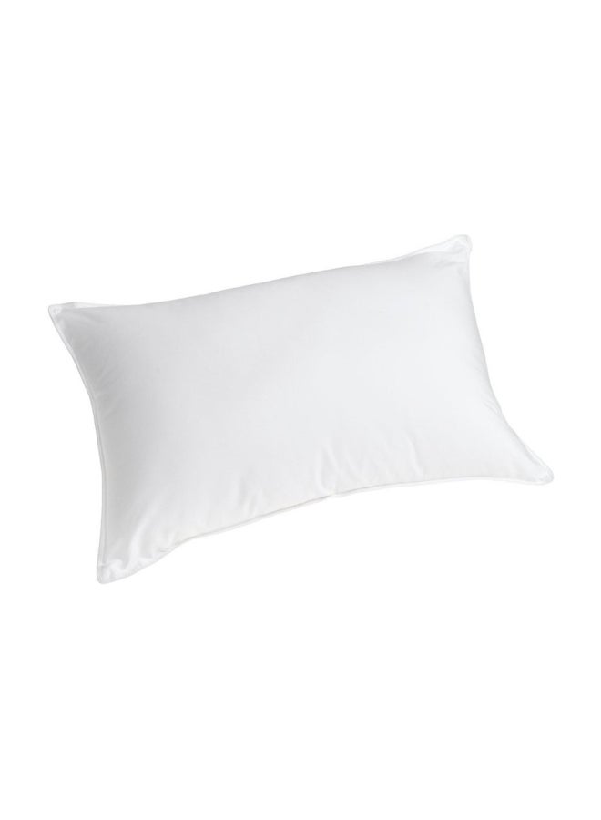 Plain Bed Pillow Polyester White 68x43cm