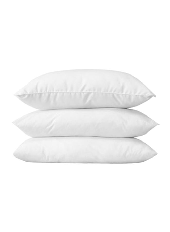 3-Piece Bed Pillow polyester White 68x43cm