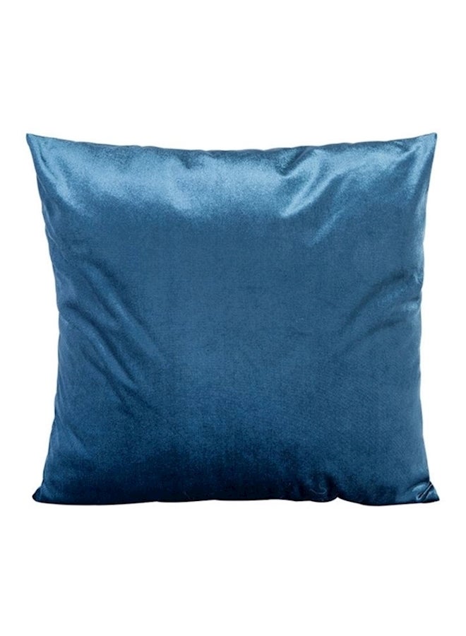 Solid Velvet Cushion Blue 45x45cm