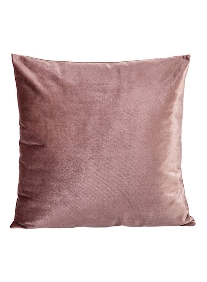 Solid Velvet Cushion Brown 45x45centimeter