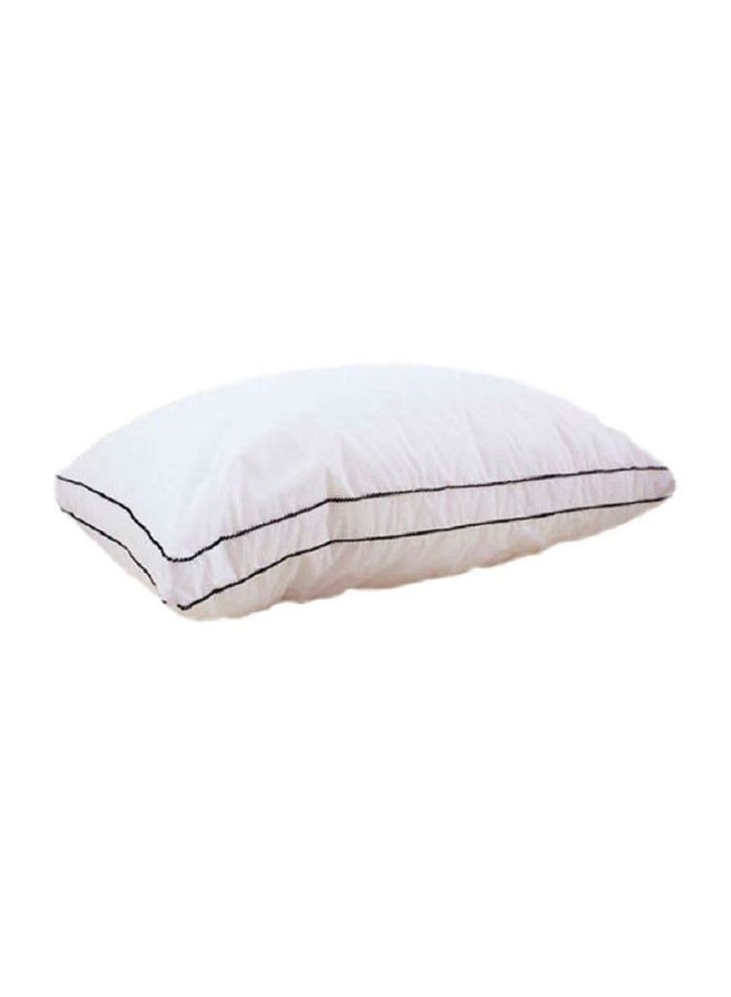 2-Piece Rebounding Hotel Pillow With Cotton Cover Microfiber White 50 x 70centimeter